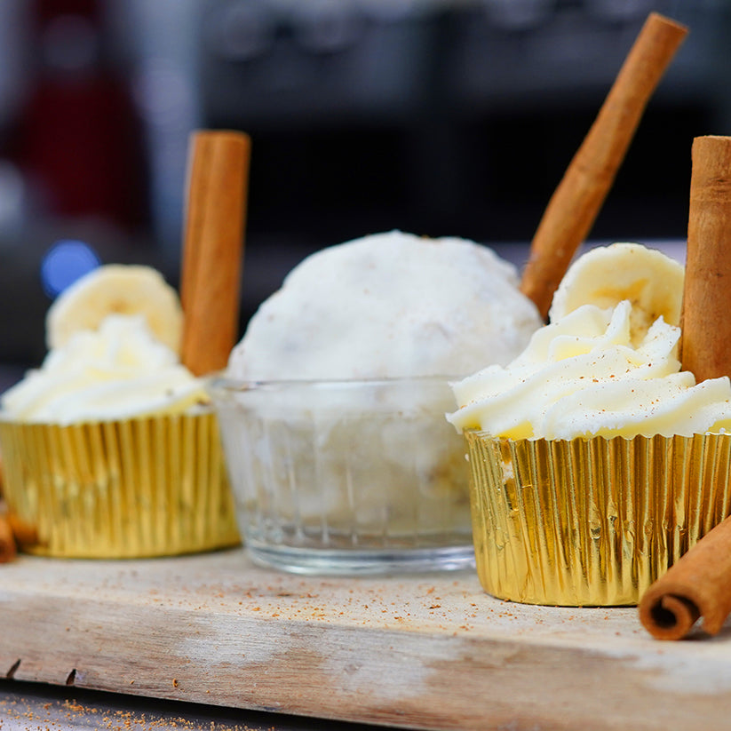 Banana Cinnamon Swirl Cheesecake Ice Cream