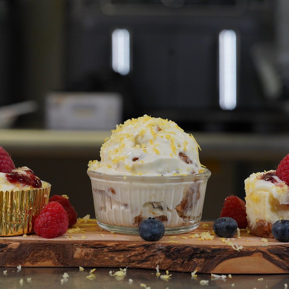 Lemon Raspberry Cheesecake Ice Cream