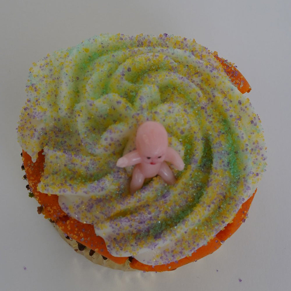 Mardi Gras Sprinkle Cheesecake Cupcakes