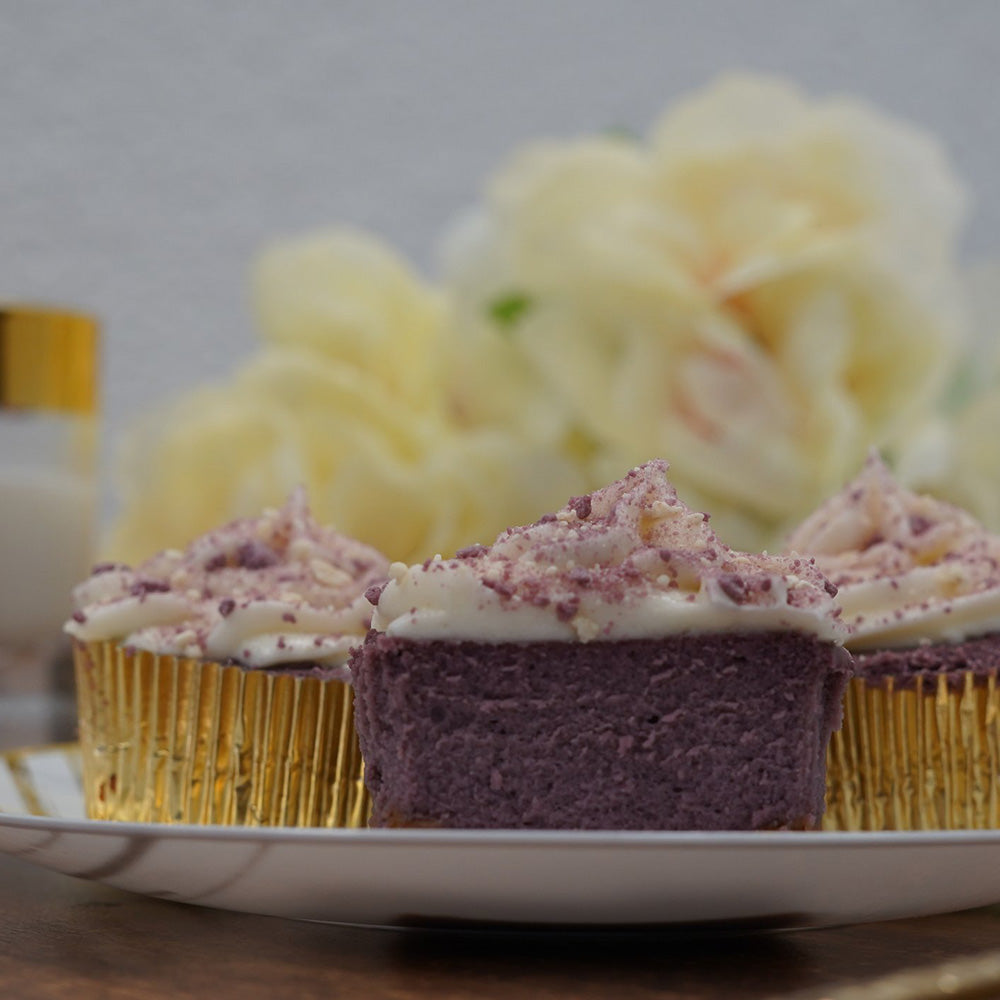Blue-Ray Sunrise Cheesecake Cupcakes