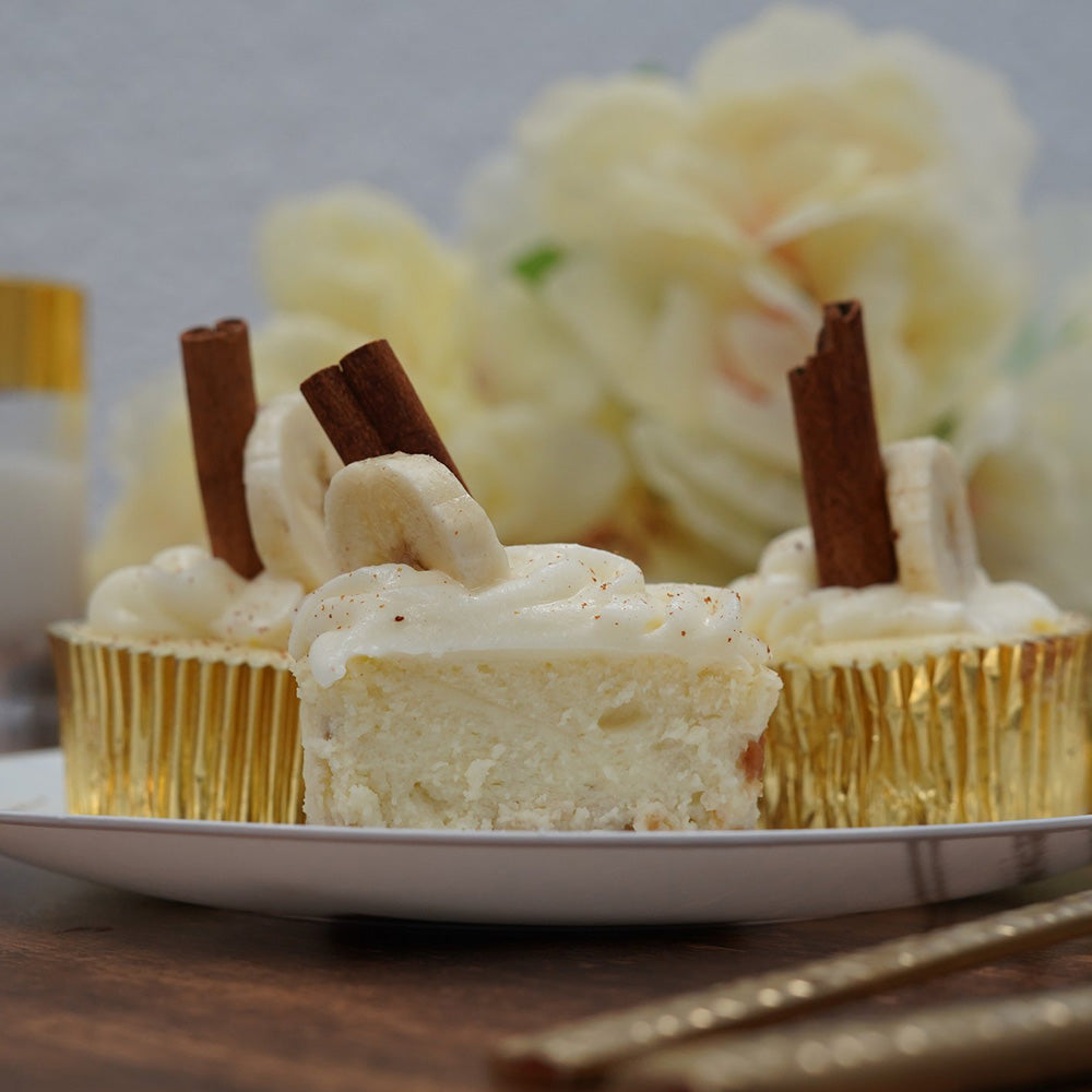 Banana Cinnamon Swirl Cheesecake Cupcake